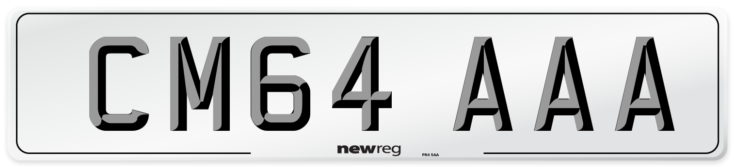 CM64 AAA Number Plate from New Reg